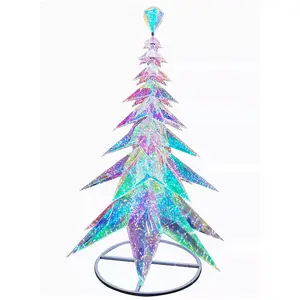 Sapin lumineuse rgb led d'extérieur, cadre d'arbre de noël, décorations de rue de noël, étoile d'extérieur, pour éclairage