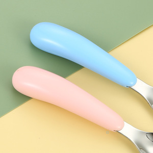 Cuchara para Bebé de Acero Inoxidable 316 de Primera Calidad, Cuchara Segura para la Autoalimentación de Niños Pequeños, Juego de Cucharas para Alimentos Complementarios para Bebés - Product Image 3