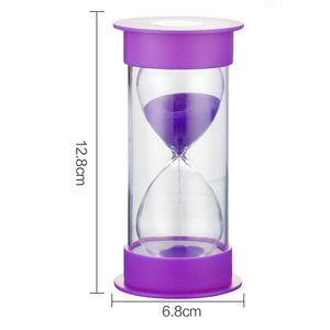 Bán buôn nhà máy trực tiếp Vòng đầy màu sắc kính đồng hồ cát in ấn sáng tạo truyền thống Logo 5/10/30 phút chống rơi cát hẹn giờ - Product Image 5