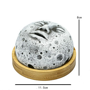 2025 nordique décoratif brûleur d'encens porte-bâton d'encens ciment lune visage forme Palo Santo titulaire - Product Image 6