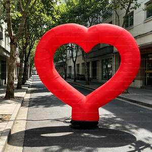 Cœur gonflable géant lumineux à LED de 3 m de haut, personnalisable avec logo, pour mariage, Saint-Valentin, publicité, événements - Product Image 5