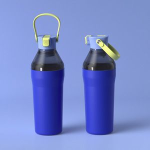 Navy Blue Thermos With Detachable Handle And Spout Design For Car Use - Product Image 1