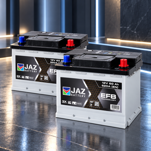 12V 60Ah EFB 60L2 Verbesserte Flüssigbatterie für Autos 620 CCA Wartungsfreie Autobatterie für Start-Stopp-Fahrzeuge JAZ - Product Image 2