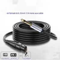 Câble Microphone XLR Équilibré Mâle-Femelle 0,5m 1m 5m, Adaptateur Stéréo Interne TRS 6,35mm (1/4 Pouce) en PVC, Mâle 3 Broches