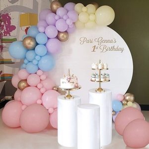 Base de Cilindro Metálica Moderna para Decoración de Bodas y Fiestas, Pedestal Ecológico para Exhibición de Postres - Product Image 2