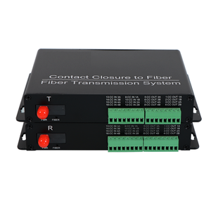Convertisseur de contact sec industriel sur Ethernet 16 canaux, meilleure qualité, fermeture de contact sur fibre optique - Product Image 1