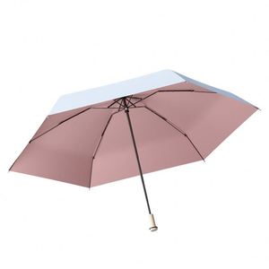 Sombrilla Portátil al por Mayor con Protección UV, Diseño de Cápsula Blanca, Manual, para Viajes, Lluvia y Sol, Opción de Compra - Product Image 3