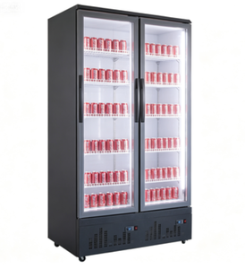 Enfriador Vertical de Doble Puerta de Vidrio de Alta Eficiencia y Enfriamiento Rápido, Refrigerador de Bebidas y Cerveza con Enfriamiento por Aire, Enfriador Energéticamente Eficiente para Restaurantes - Product Image 5