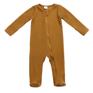 Combinaison bébé en bambou de haute qualité avec fermeture éclair, taille plus, combinaison en coton pour enfants, vêtements pour bébé personnalisés - Product Image 2