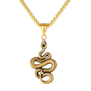 2021 nuova moda Cool gioielli in acciaio da uomo con <span class=keywords><strong>collana</strong></span> pendente <span class=keywords><strong>serpente</strong></span> - Product Image 1