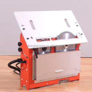 Scie à bois portable à double lame, machine à scier circulaire automatique, moteur sans balais, scie de table d'occasion pour le travail du bois, scie à panneaux - Product Image 3