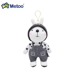Metoo CE Customized Logo Rabbit Keychain Wholesale PP Cotton Mini Small Buff Stuffed Bulk Plush Bunny Soft Toy