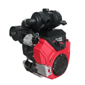 OHV-Benzinmotor V-Zylinder 4-Takt Zwangskühlung 24 PS 27 PS 35 PS hohe Geschwindigkeit E-Start Motor für Motor
