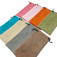 Pochette en tissu velours doux imprimé personnalisé, anti-rayures, portable, avec cordon de serrage, pour lunettes de lecture