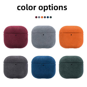 Individuelles Logo Alcantara-Leder Kopfhörer-Etui für AirPods 1/2/3/4 Kopfhörer-Zubehör AirPodsPro/<span class=keywords><strong>2.</strong></span> Generation - Product Image 3