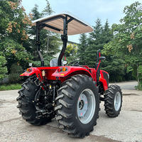 Traktor Mini Pertanian 4x4 80 Tenaga Kuda 4WD 50-260HP Traktor Pertanian Umur Pakai Panjang Bahan Bakar Diesel 80HP Daya Terukur Pertanian