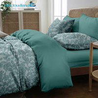 Ensemble de couette en polyester géométrique d'hiver de luxe Cloudland Frete, 3 pièces, taille King/Queen, couleur et logo personnalisables, respectueux de l'environnement