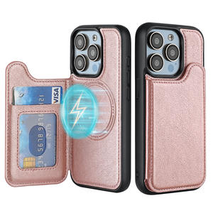 Custodia in Pelle Stile Business con Porta Carte per <span class=keywords><strong>iPhone</strong></span> 16 2025, Cover per Cellulare in PU per <span class=keywords><strong>iPhone</strong></span> 15 14 13 12 Pro - Product Image 5