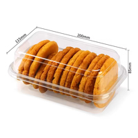 Boîte en plastique transparente pour pâtisserie, dessert, biscuits, emballage de boulangerie personnalisé, boîte à pain, boîte à gâteau avec couvercle transparent