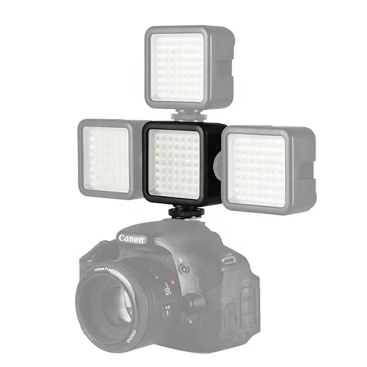 Mini lámpara de luz LED W49 para cámara, iluminación de fotos para Canon/Nikon/Sony, videocámara, teléfono inteligente