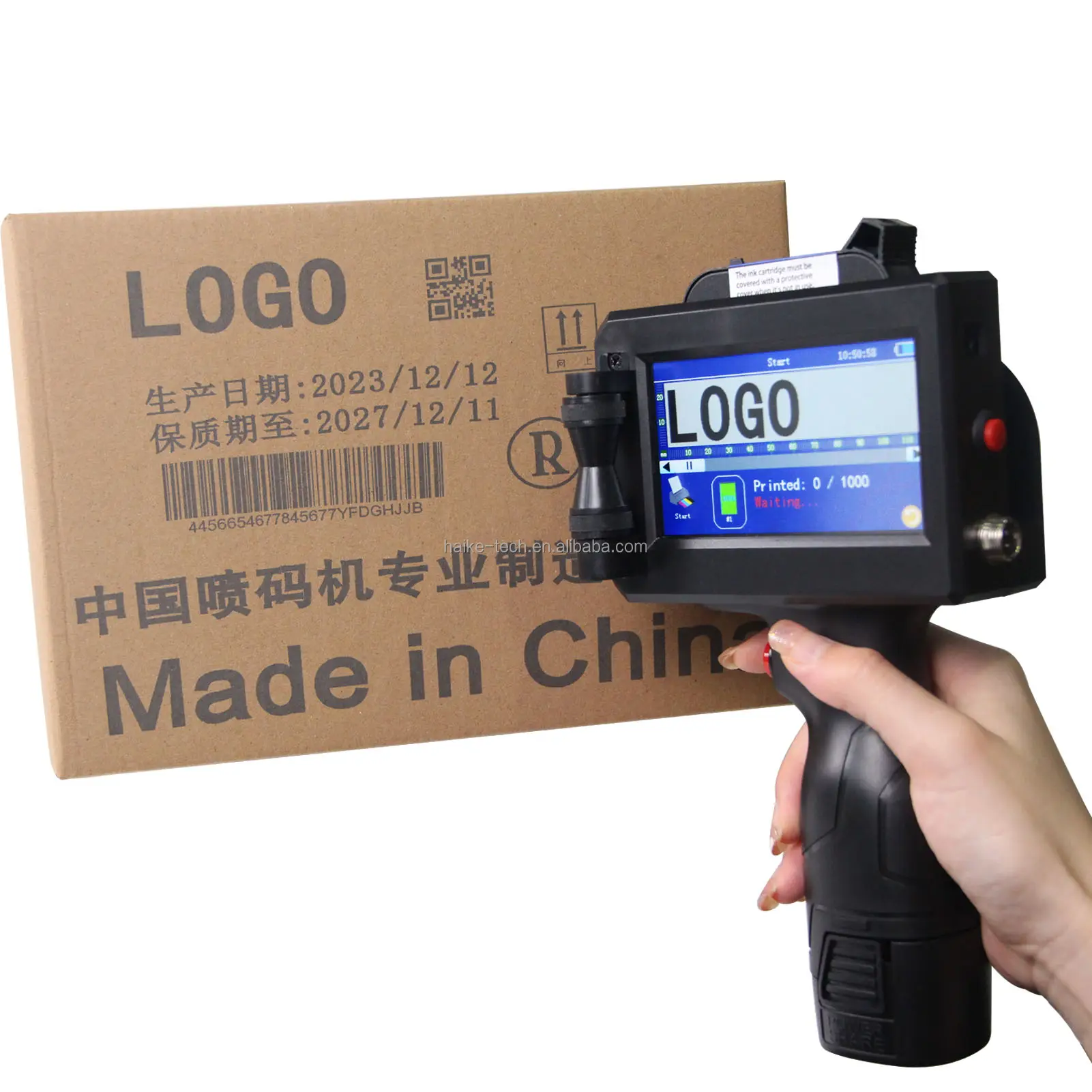 China Wholesale 600Dpi Expiry Date Qr Code Barcode Logo Fast Dry 25.4Mm Portable Solvent Ink Mini Handheld Ink Printer