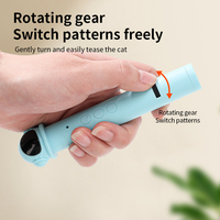 Jouet laser interactif automatique 2-en-1 pour chat, rechargeable par USB, en ABS, avec plumes, écologique, modèle SQ-02, vente en gros, personnalisable, nouveauté