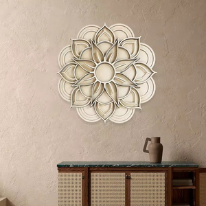 Fabbrica su misura di taglio Laser e stampa UV servizio di <span class=keywords><strong>legno</strong></span> <span class=keywords><strong>Mandala</strong></span> <span class=keywords><strong>da</strong></span> <span class=keywords><strong>parete</strong></span> arte decorazione per la casa ornamenti regali di festa - Product Image 3