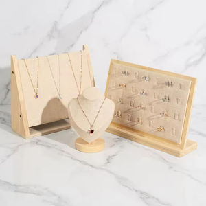 Expositor de Joyería de Lino de Moda para Collares, Pulseras, Anillos, Colgantes y Relojes, Soporte de Almacenamiento para Tiendas de Joyería - Product Image 2