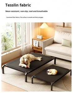 <span class=keywords><strong>Lit</strong></span> surélevé pour animaux <span class=keywords><strong>de</strong></span> compagnie, grand format, avec cadre en acier inoxydable, pour extérieur, camping, résistant à l'humidité, lavable, solide - Product Image 4