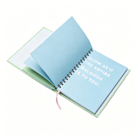 Carnets personnalisés en gros, format A4, reliés par spirale, couverture rigide brillante, estampage à chaud or, papier offset, papier couché, agenda, carnet de notes
