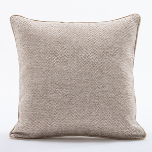 Funda de almohada nórdica de <span class=keywords><strong>lino</strong></span> <span class=keywords><strong>lavado</strong></span>, funda de cojín con borde de presión, para decoración del hogar - Product Image 1