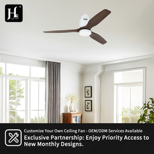 <b>Ceiling</b> fan household fancy 52 inch wooden blade DC motor unlit <b>ceiling</b> fan with remote control - Product Image 5