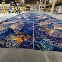 Lot de tapis Axminster 80% laine 20% nylon, prêt à expédier, bleu, pour la maison, l'hôtel, revêtement de sol en rouleau, réversible, résistant aux taches, banquet, casino