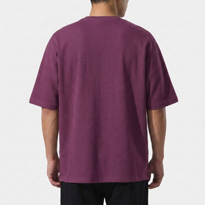 Camiseta Oversize para Hombre, Algodón Grueso de Alta Calidad, Corte Holgado y Relajado, Cuello Redondo, Manga Corta, Estilo Urbano Moderno, Casual, Personalizable - Product Image 5