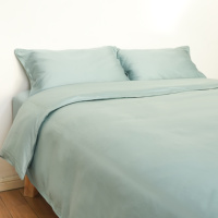 Ensemble de draps de lit OEKO-TEX Luxe 100% Eucalyptus Lenzing Lyocell Tencel 400T, couleur unie, housse de couette, taie d'oreiller, ensemble de literie
