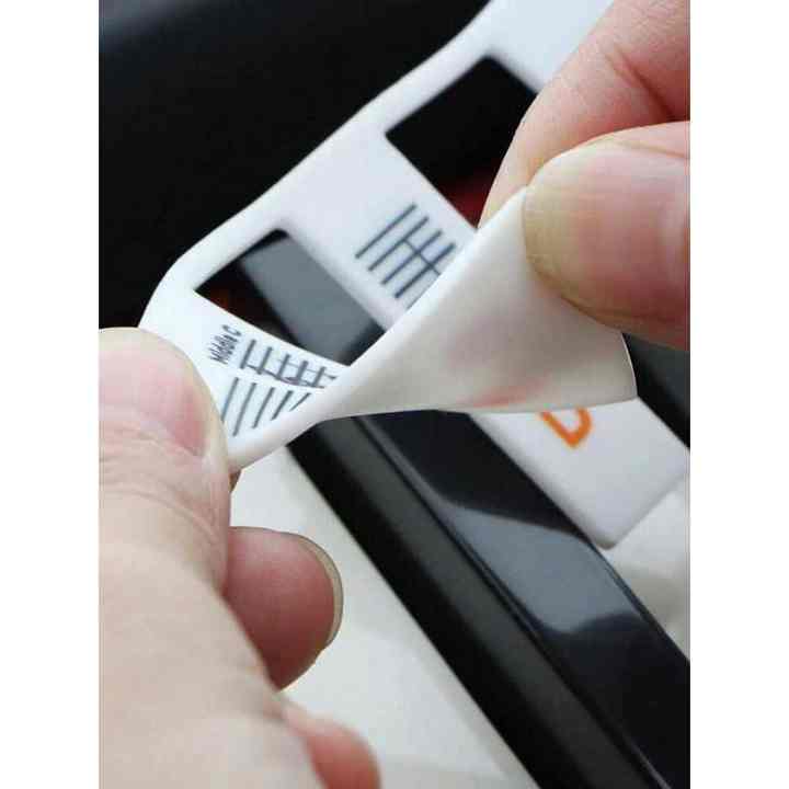 1PC Reusable Silicone Piano Notes Guide For Starters,Easy-To-Install & Easy-To-Remove Piano Keyboard Note Labels,61/88-Key Full