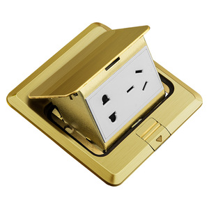 International Copper Floor <b>Socket</b> 5 Outlets IP44 Waterproof <b>With</b> <b>Usb</b> Port Ground Installation - Product Image 3