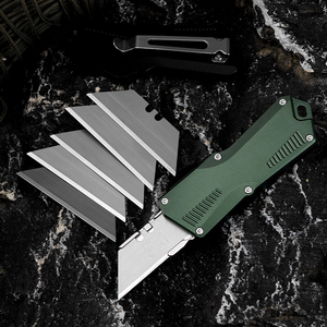 Cuchillo Multiusos Plegable EDC con Mango de Aluminio Ligero, Cuchillas Reemplazables y Clip, de Fábrica Auditada por BSCI - Product Image 6