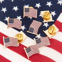 Broche personnalisée à expédition rapide, mini drapeau national américain, allemand, européen, en émail 3D, en métal, pour vêtements et chapeaux