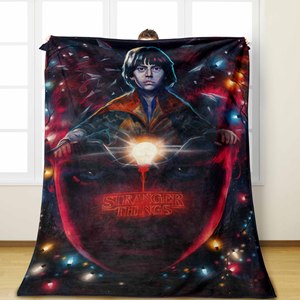 Couverture en polaire <span class=keywords><strong>Stranger</strong></span> <span class=keywords><strong>Things</strong></span>, couverture de canapé multifonctionnelle, couverture en polaire imprimée numérique - Product Image 4