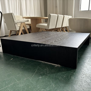 Table basse rectangulaire de luxe FERLY, style américain moderne, table centrale en bois <span class=keywords><strong>ciré</strong></span> pour usage domestique, matériau en béton ciment - Product Image 3