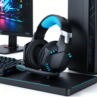 Nouveau Casque Gaming Filaire OEM/ODM 2027 avec Micro ENC, Casque Audio Supra-Auriculaire pour Ordinateur, Éclairage RGB, Faible Latence