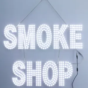 Fabrik benutzer definierte Geschäft elektrische LED Open Smoke Shop Zeichen Acryl Beschilderung 3d Zeichen im Freien Alphabet Kanal Buchstabe beleuchtet