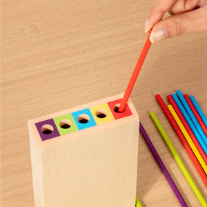 Three-In-One Interactive Wooden <strong>Board</strong> <strong>Game</strong> <strong>Set</strong> Early Education Stick Dice Throwing Color Cognitive Puzzle for Parent-Child Play - Product Image 2