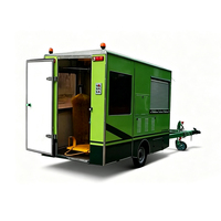 Remorque de nettoyage de poubelles, machine de nettoyage de bacs à déchets avec double brosse pour les communes, les centres urbains et les autoroutes