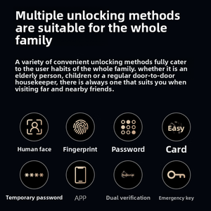 Thời gian thực 3D Mặt & nhận dạng vân tay trong nhà/ngoài trời bằng gỗ khóa cửa Wifi máy ảnh đám mây tuya ổ khóa thông minh cho cửa trước - Product Image 4
