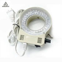 Lampe annulaire LED 220V 110V à 56 perles pour microscope, lampe fluorescente, lampe annulaire noire et blanche, source d'éclairage électrique pour caméra et écouteurs