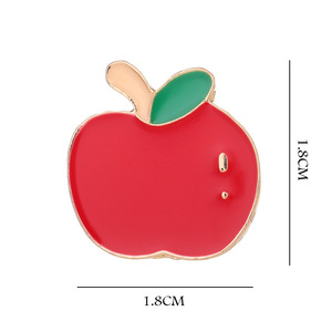 Insigne <span class=keywords><strong>de</strong></span> dessin animé mignon style estival insigne pomme ananas <span class=keywords><strong>fraise</strong></span> orange insigne métal artisanat accessoires personnalisés épingles en émail dur fruits - Product Image 6