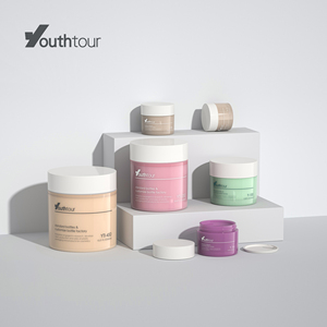 Emballage de soins de la peau de luxe YTI, pot en PP à double paroi de 250 g et 450 g pour cosmétiques, beurre corporel, masque capillaire, lotion corporelle avec couvercle à vis - Product Image 6