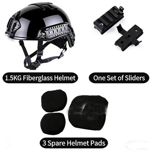 หมวกนิรภัยสีดำโคโยตี้เขียว ผลิตจากโพลีเอทิลีนหรืออะรามิดอย่างรวดเร็ว หมวกนิรภัยเคฟลาร์แบบยุทธวิธี ผลิตภัณฑ์เพื่อความปลอดภัย - Product Image 5